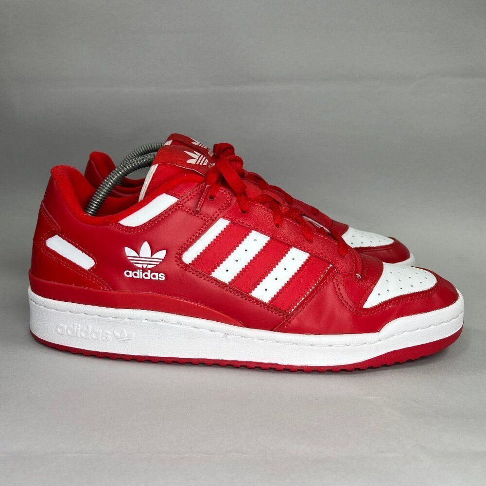 Adidas Forum Shoes Men's Size 12 Scarlet Red Low Classic Retro Athletic Sneakers